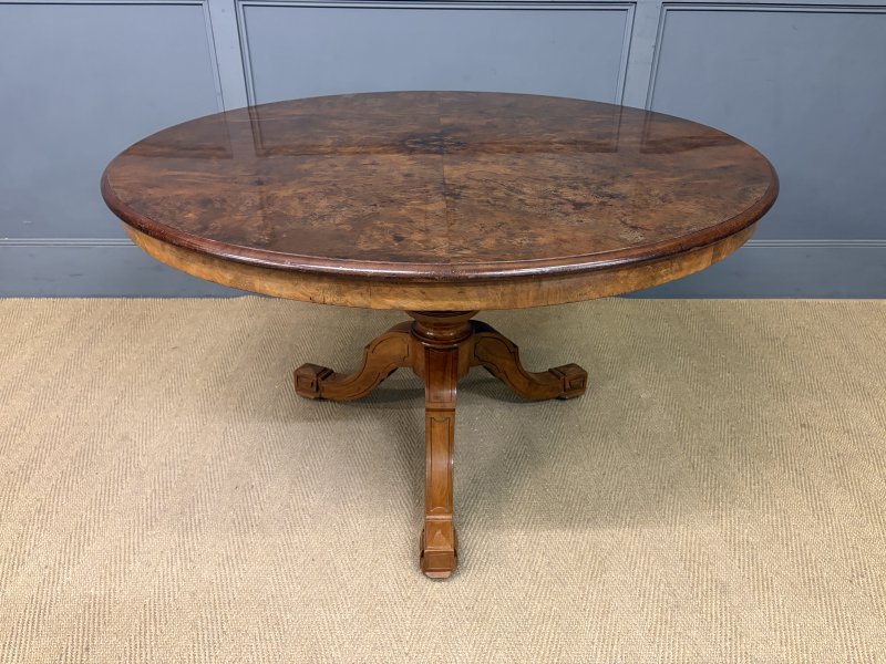 Gillows Burr Walnut Centre Table