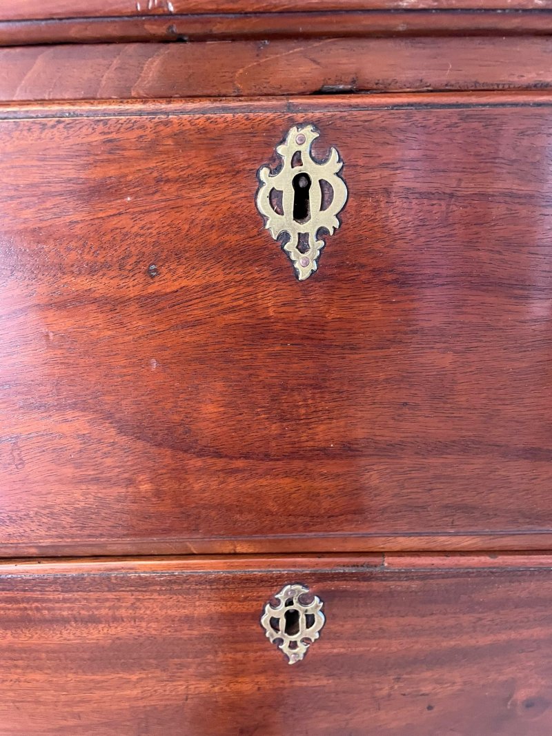 Antique Georgian Mahogany Chest on Chest / Tall Chest of Drawers - Image 8