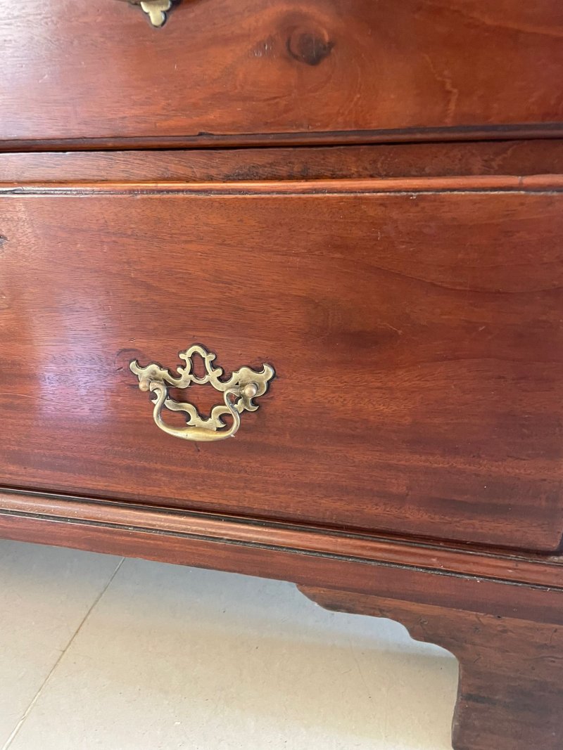 Antique Georgian Mahogany Chest on Chest / Tall Chest of Drawers - Image 12