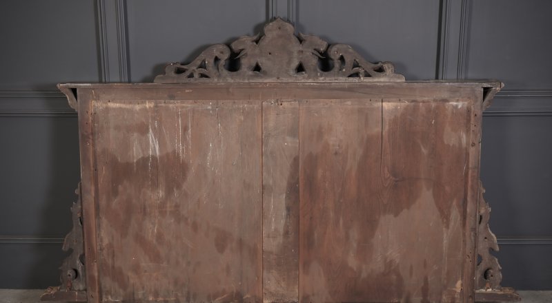 Large Victorian Carved Oak Overmantel Mirror - Image 3