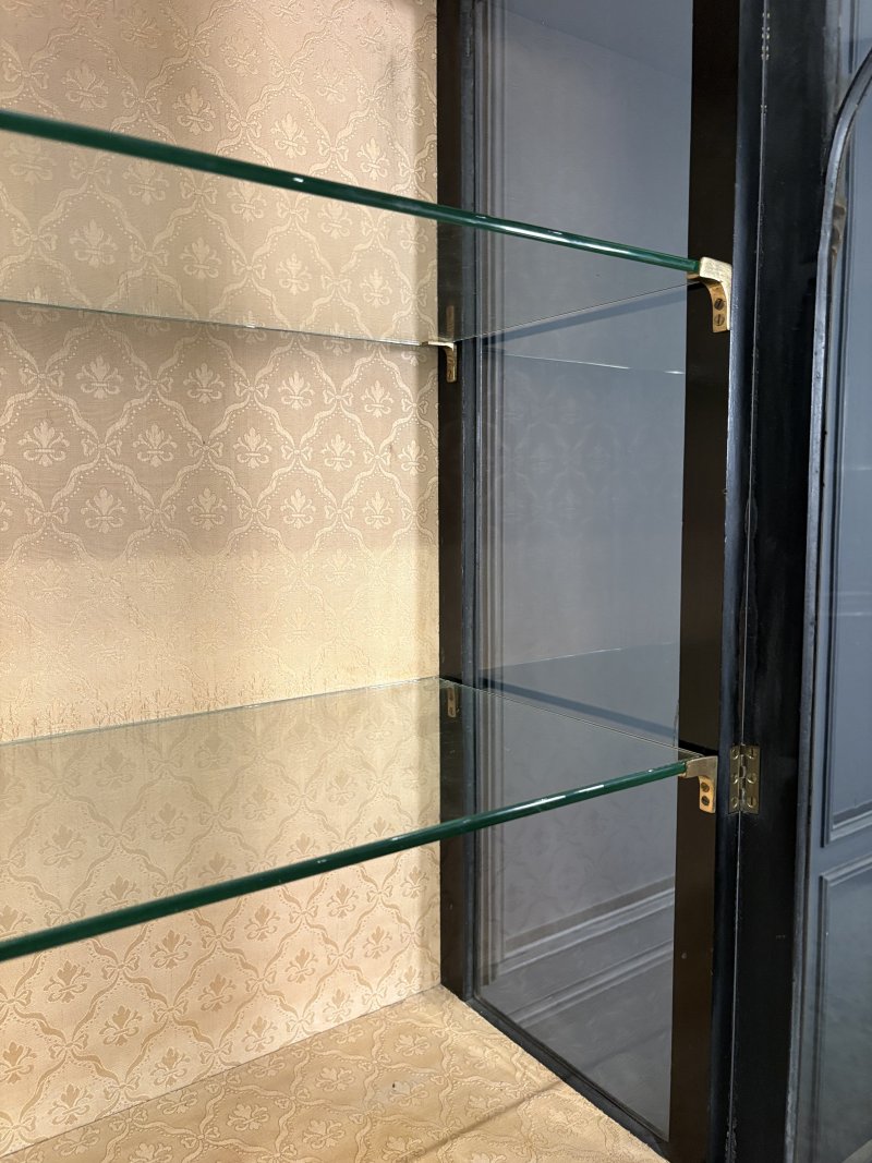 Black Chinoiserie Display Cabinet - Image 6