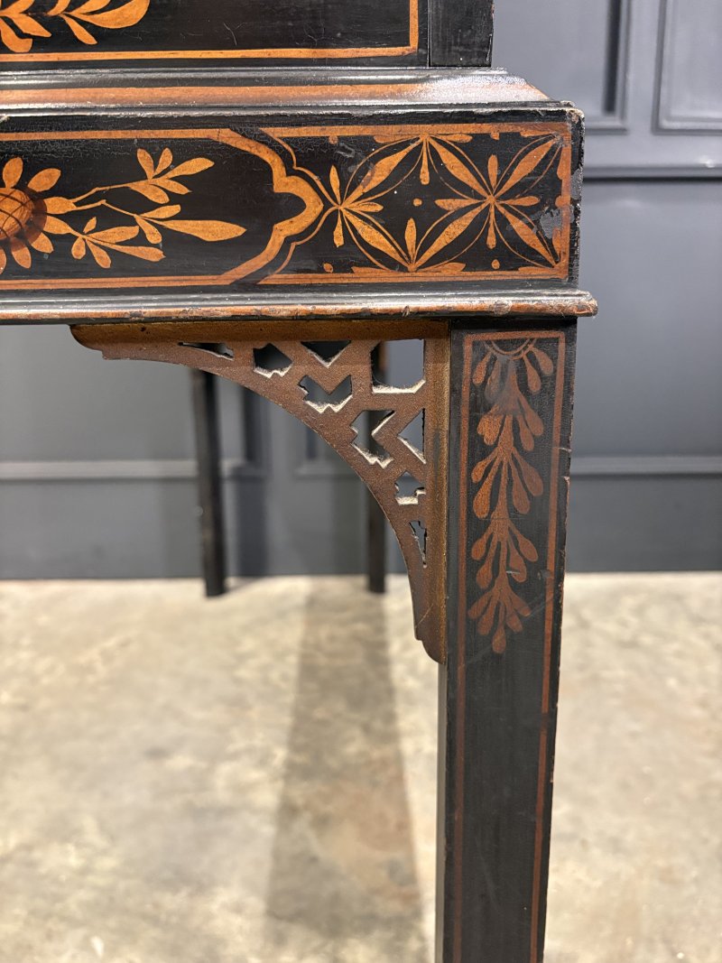 Black Chinoiserie Display Cabinet - Image 7
