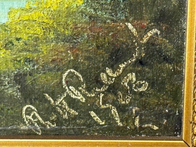 Philip H. Rideout — Going to Fair — Edwardian Horse & Carriage Painting Dated 1908 - Image 3