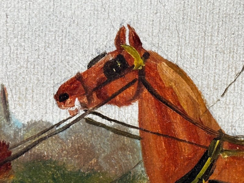 Philip H. Rideout — Going to Fair — Edwardian Horse & Carriage Painting Dated 1908 - Image 16