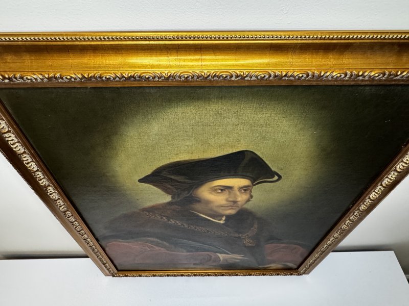 Tudor Historical Oil Portrait of Sir Thomas More Manner of Hans Holbein - Image 7