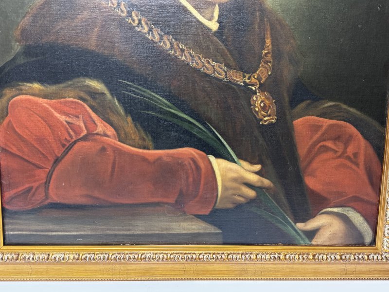 Tudor Historical Oil Portrait of Sir Thomas More Manner of Hans Holbein - Image 10