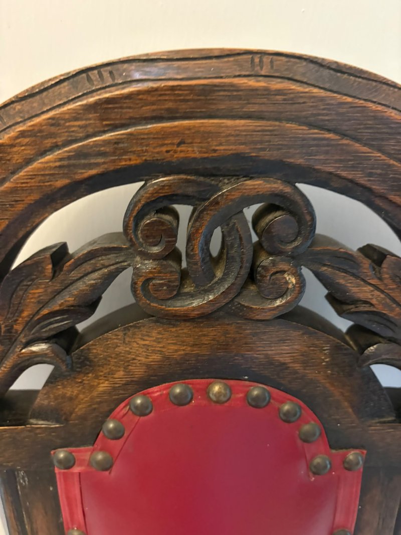 Antique Victorian Set of Six Carved Oak Barley Twist Dining Chairs - Image 11