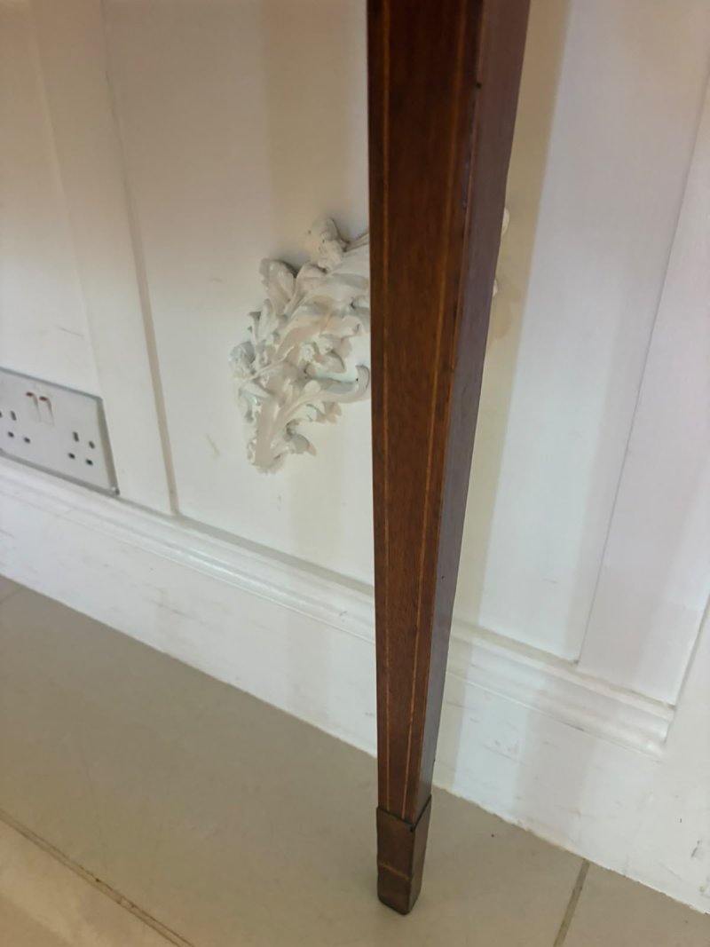 Antique Georgian Pair of Mahogany Inlaid Console Tables - Image 16