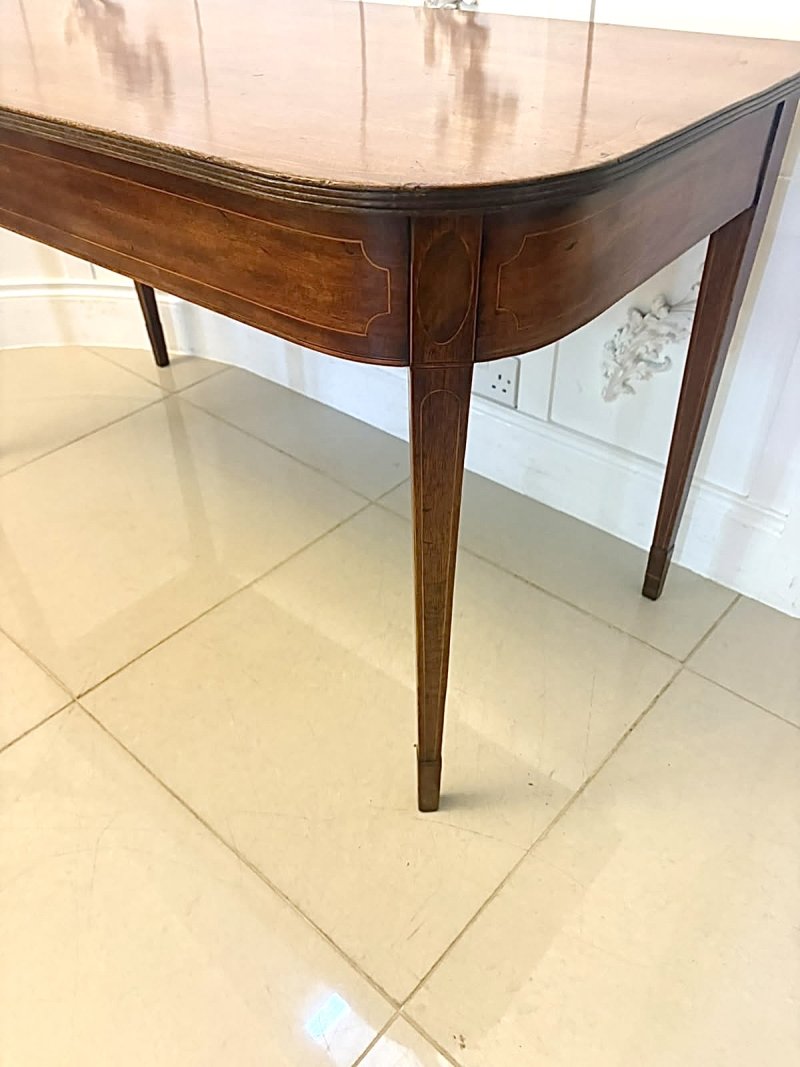 Antique Georgian Pair of Mahogany Inlaid Console Tables - Image 14