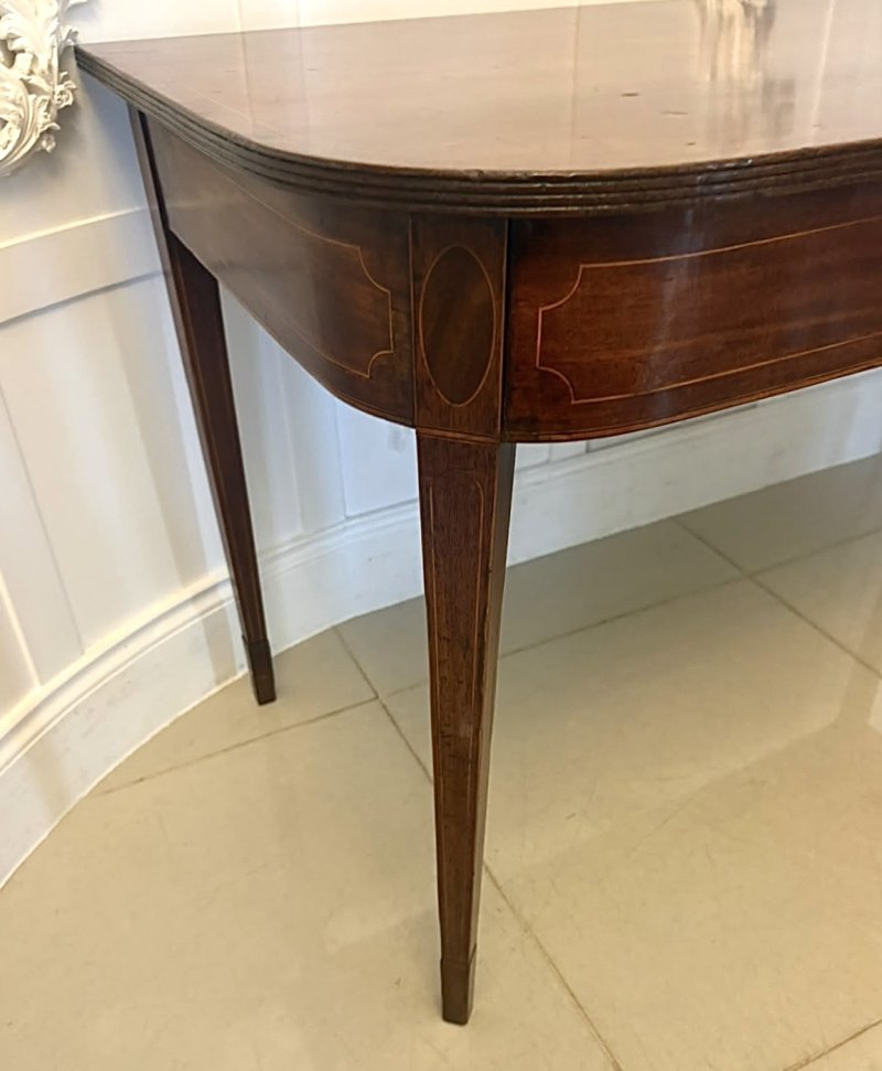 Antique Georgian Pair of Mahogany Inlaid Console Tables - Image 15