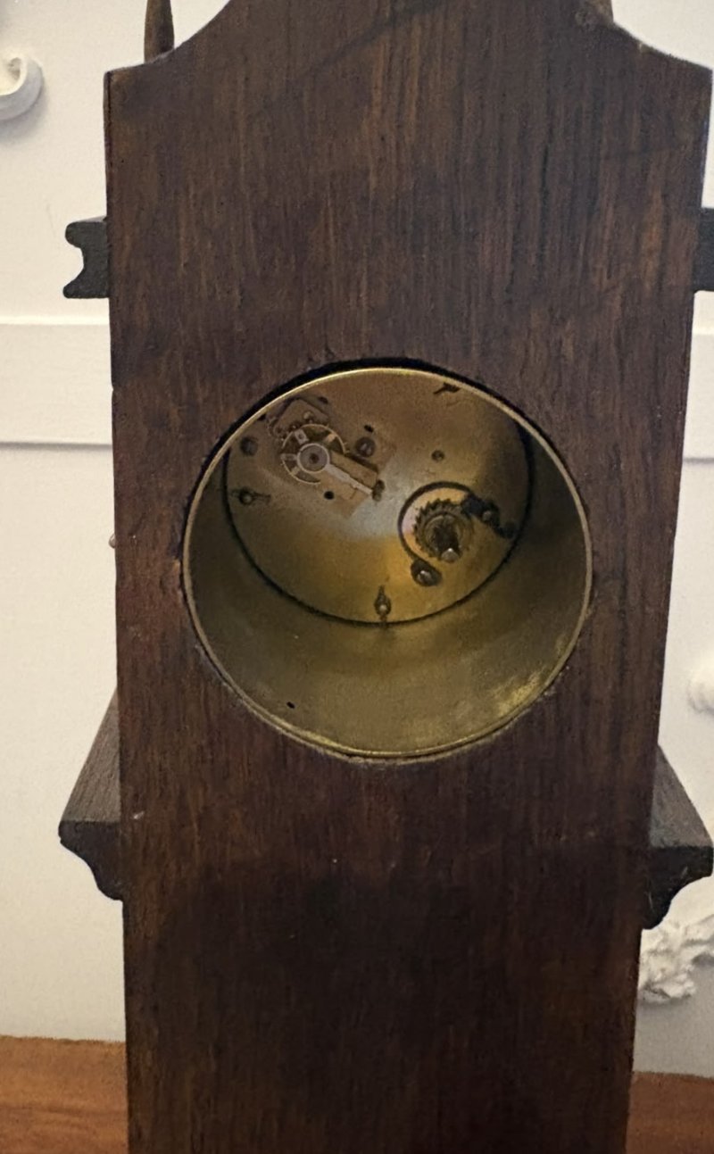 Antique Victorian Miniature Grandfather Longcase Table Clock - Image 4