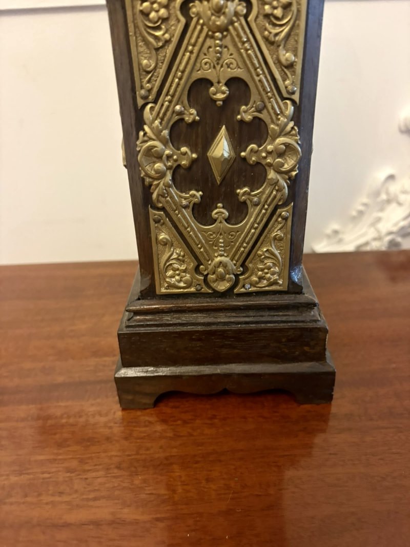 Antique Victorian Miniature Grandfather Longcase Table Clock - Image 10