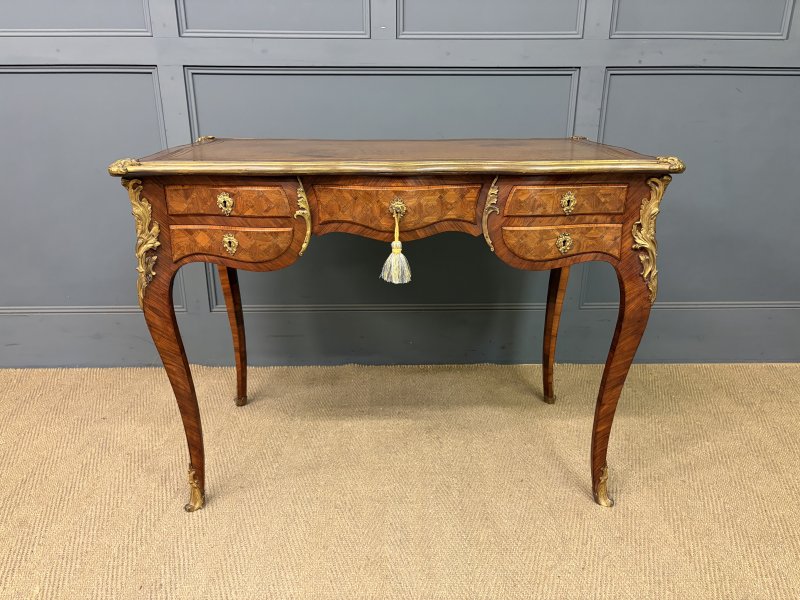 19th Century French Parquetry Writing Desk - Image 13