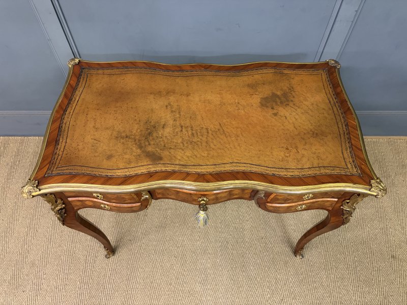 19th Century French Parquetry Writing Desk - Image 14