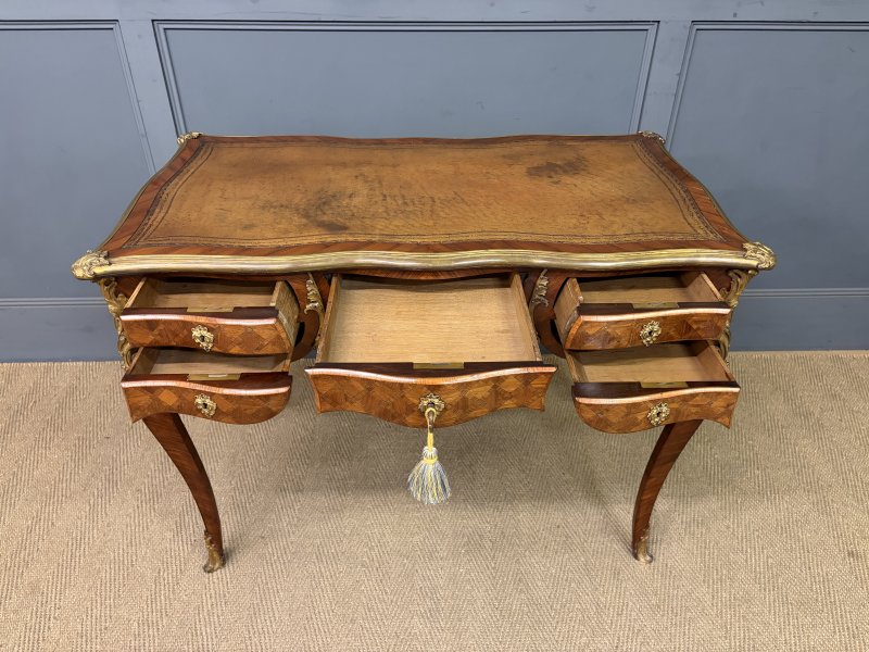 19th Century French Parquetry Writing Desk - Image 15