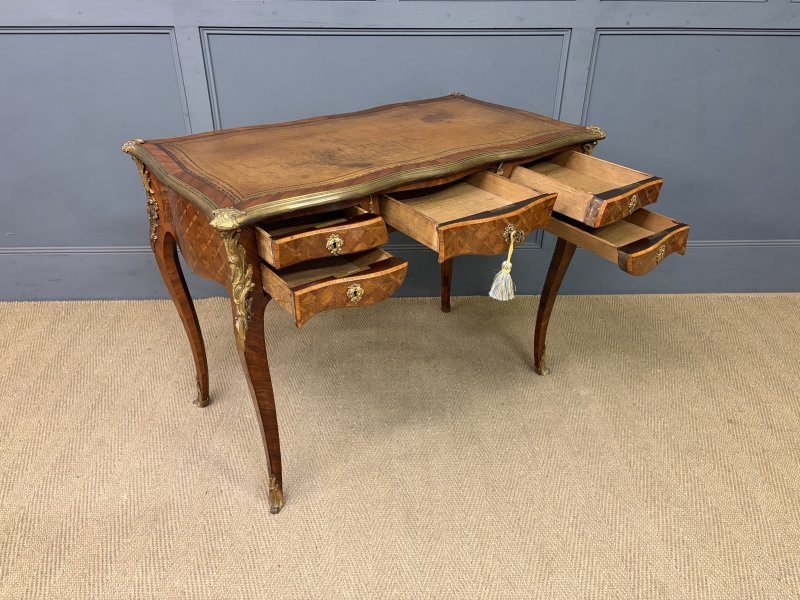 19th Century French Parquetry Writing Desk - Image 17