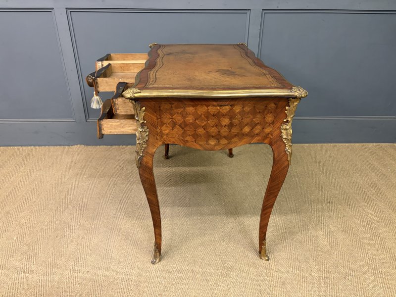 19th Century French Parquetry Writing Desk - Image 7