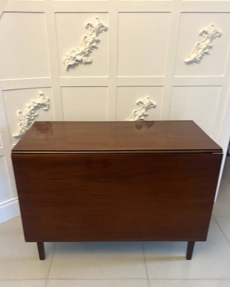 Antique Georgian Mahogany Six Leg Drop Leaf Dining Table