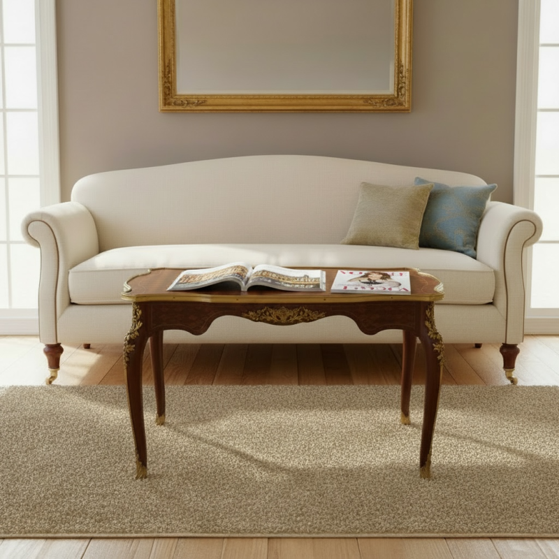 French Parquetry Coffee Table - Image 2