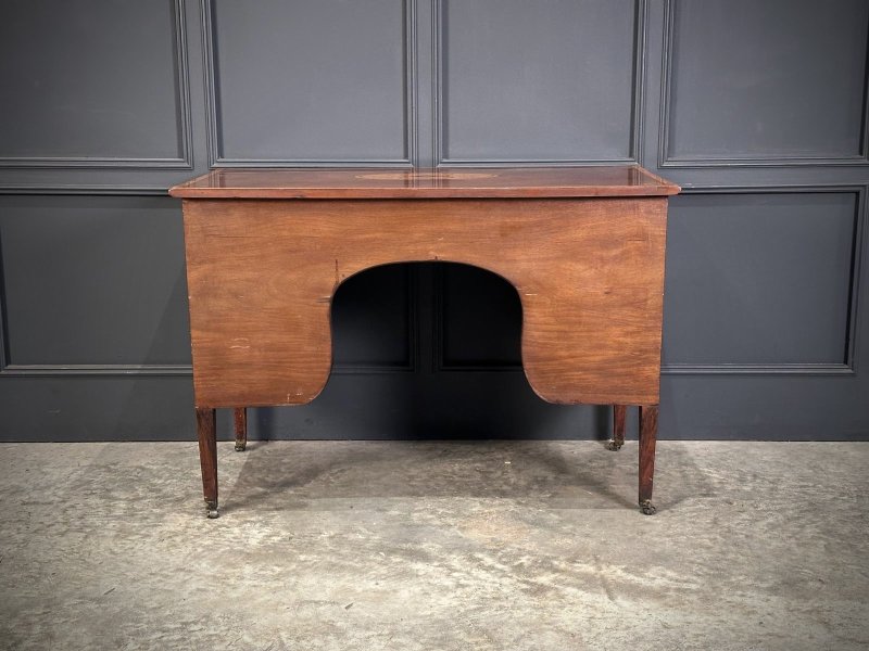 18th Century Marquetry Inlaid Mahogany Writing Desk - Image 4