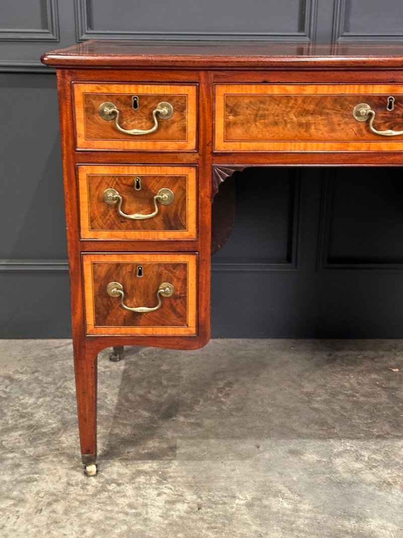 18th Century Marquetry Inlaid Mahogany Writing Desk - Image 12