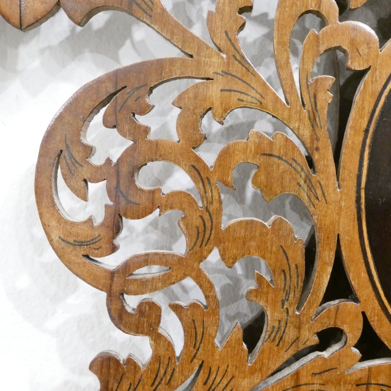 Italian Fretted Walnut Dressing Table Mirror - Image 9