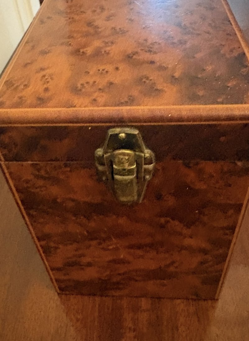 Antique Victorian Amboyna Wood Travelling Tea Caddy - Image 10