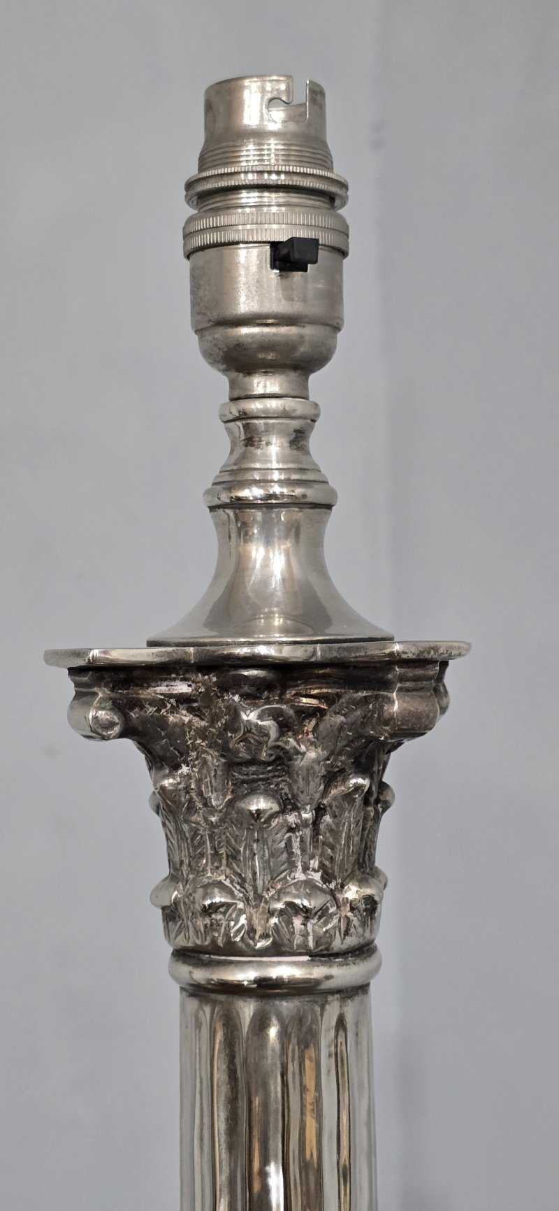 Top Quality Pair Silver Plated Table Lamps - Image 2