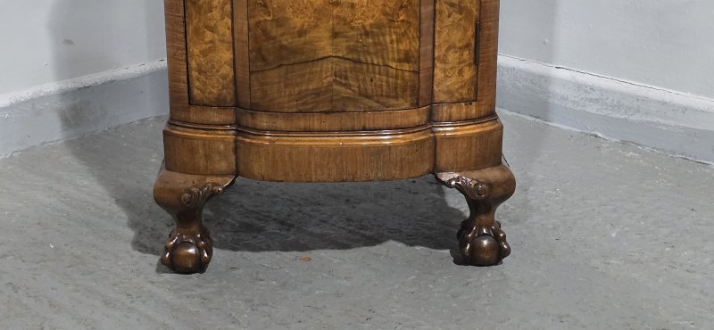 Small Burr Walnut Queen Anne Side Cabinet - Image 3