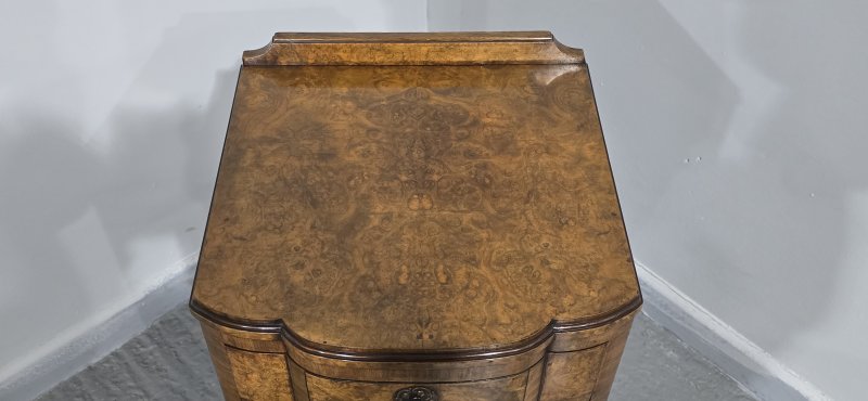 Small Burr Walnut Queen Anne Side Cabinet - Image 5