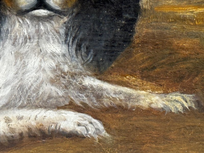 English Country House King Charles Spaniels Victorian Oil Painting Circa 1880 - Image 3
