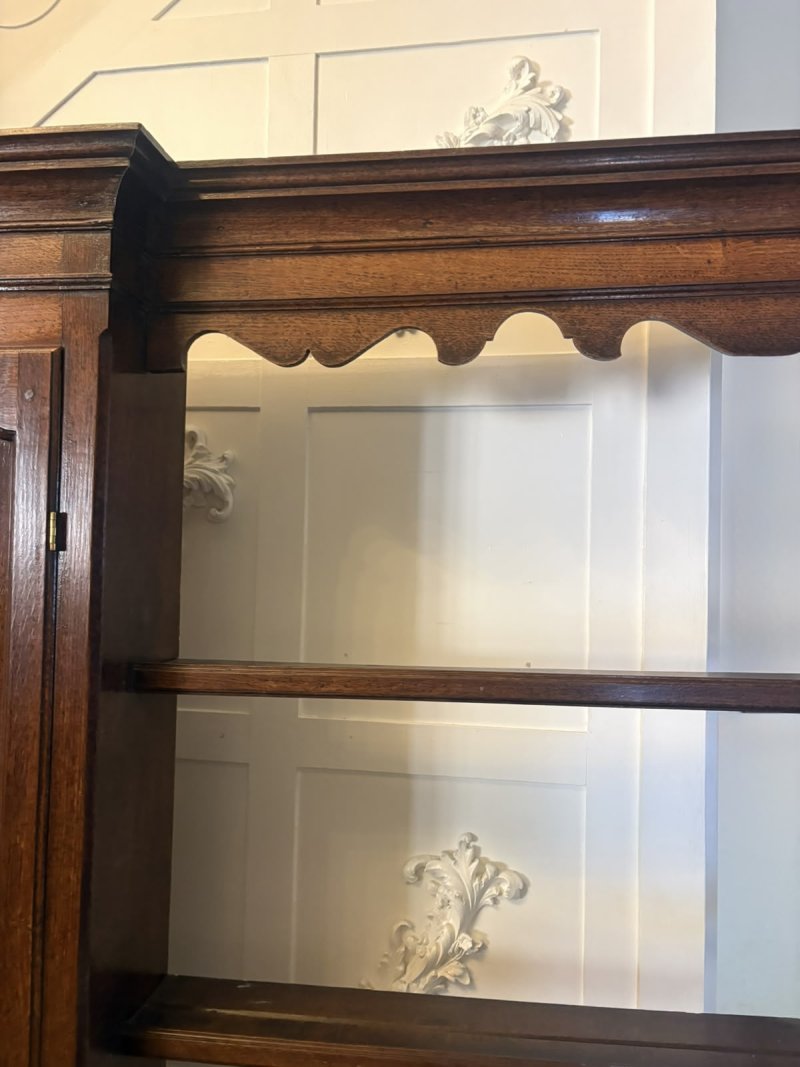 Outstanding Quality Antique Georgian Lancashire Oak Dresser And Plate Rack - Image 13
