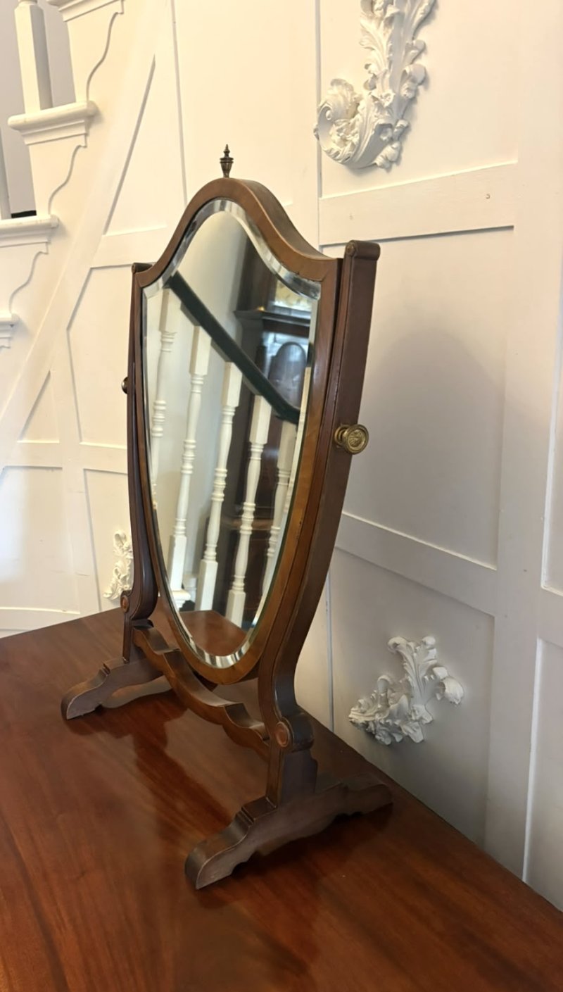 Antique Edwardian Mahogany Dressing Table Vanity Mirror - Image 8