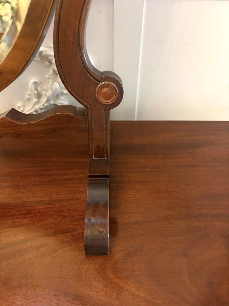 Antique Edwardian Mahogany Dressing Table Vanity Mirror - Image 11