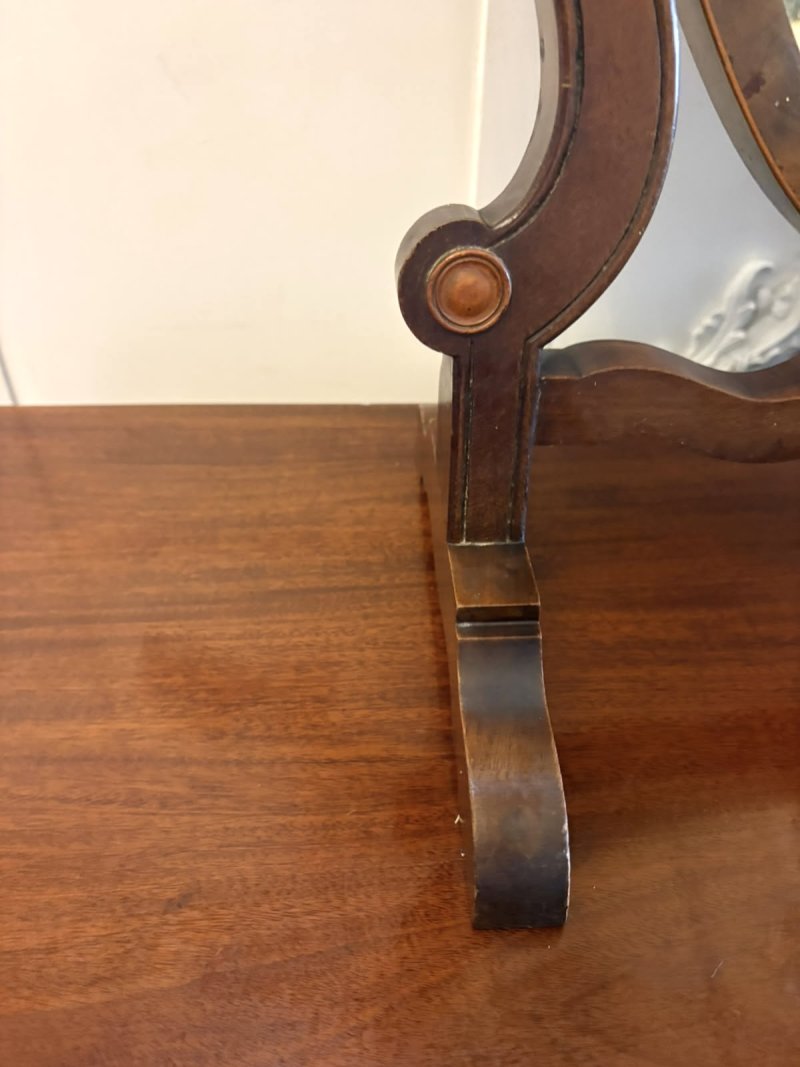 Antique Edwardian Mahogany Dressing Table Vanity Mirror - Image 10