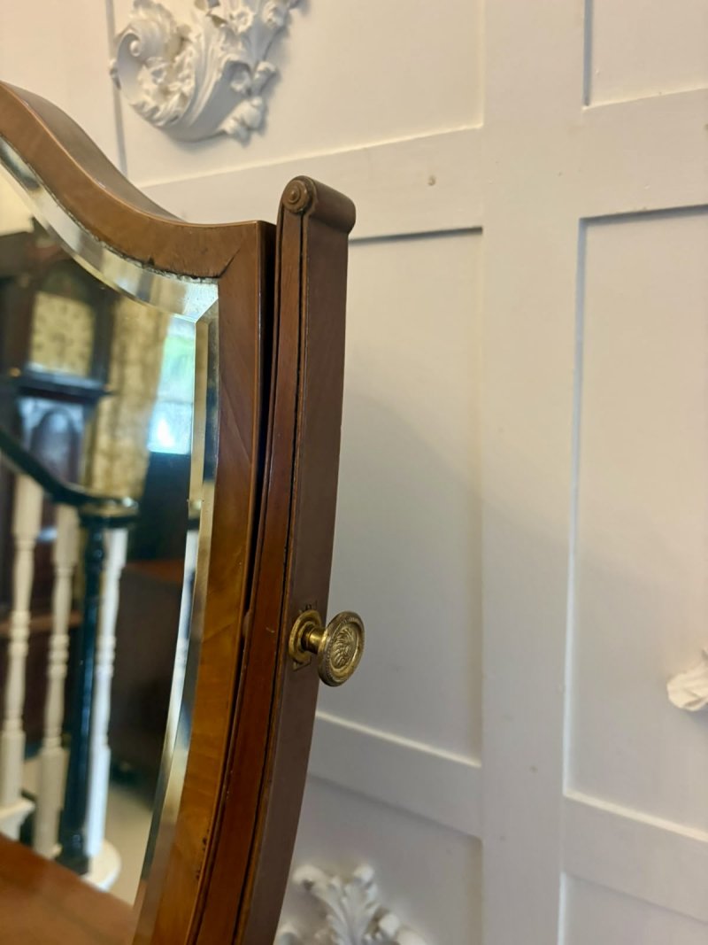 Antique Edwardian Mahogany Dressing Table Vanity Mirror - Image 12