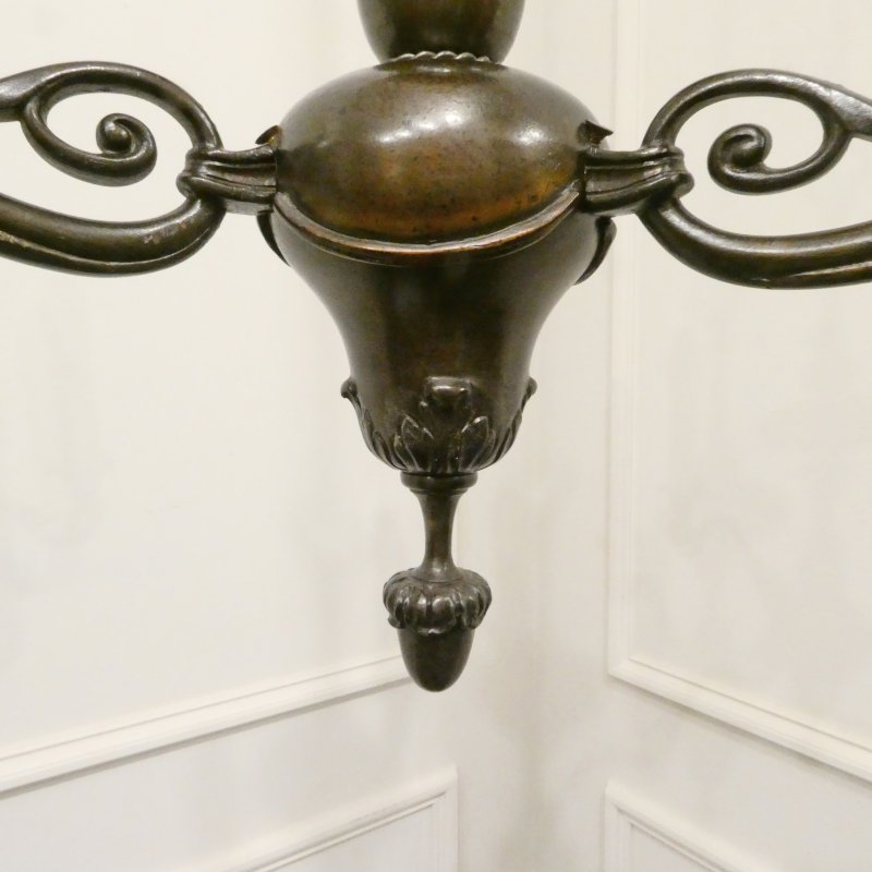 Early 20th Century Dutch Bronze Chandelier - Image 5