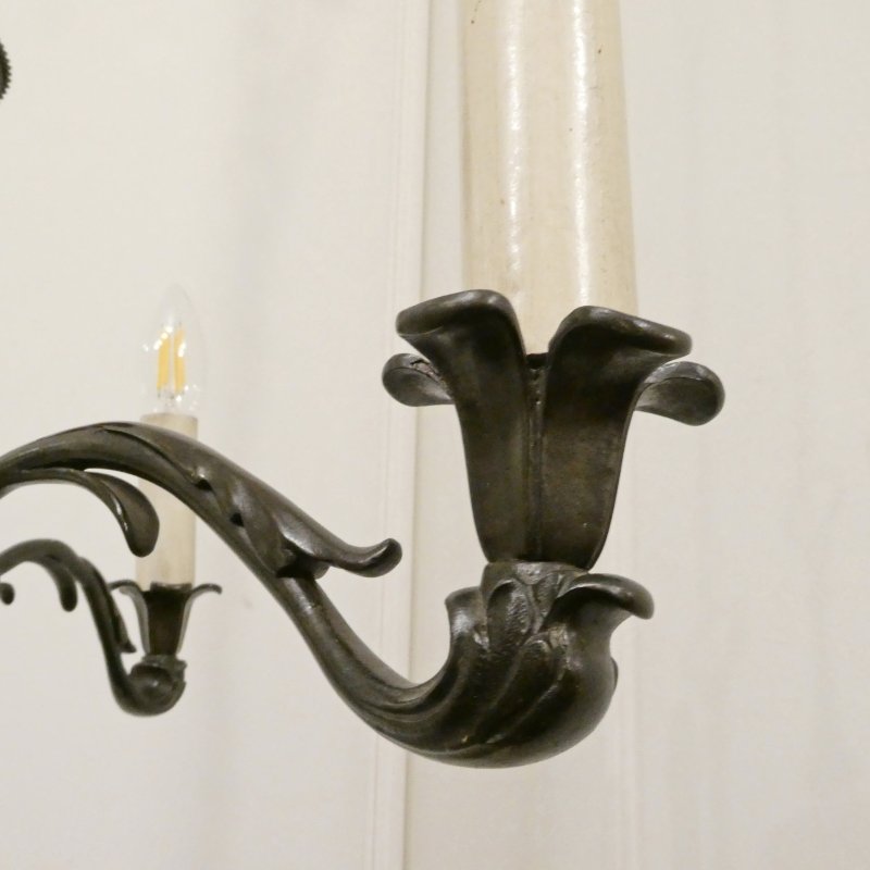 Early 20th Century Dutch Bronze Chandelier - Image 10