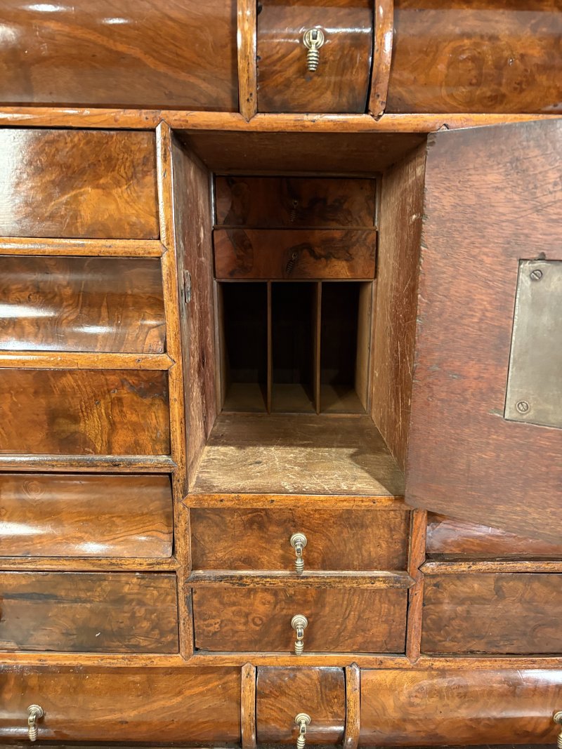 William & Mary Walnut Cabinet on Stand - Image 7