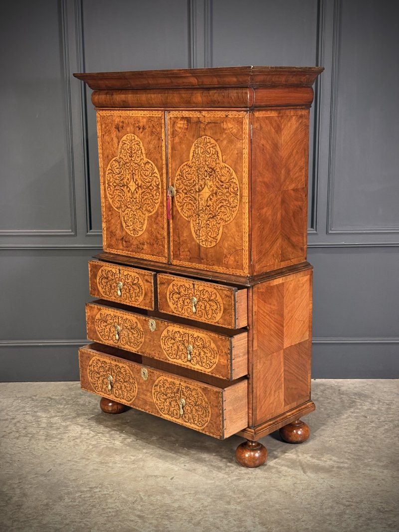 William & Mary Walnut Cabinet on Stand - Image 5