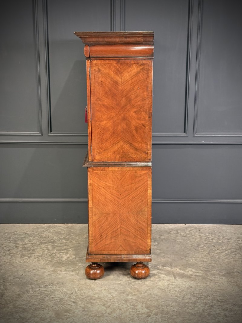 William & Mary Walnut Cabinet on Stand - Image 4