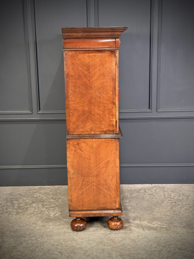 William & Mary Walnut Cabinet on Stand - Image 8