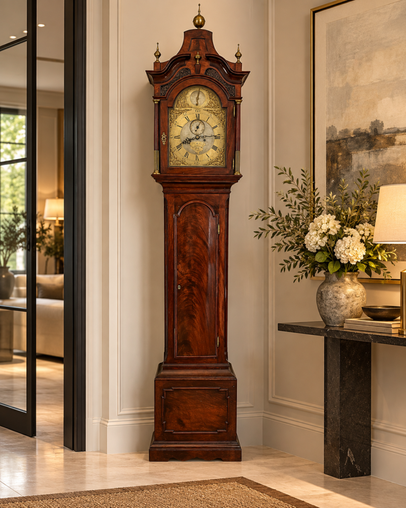 Antique Georgian John Taylor London Mahogany Longcase Grandfather Clock - Image 4