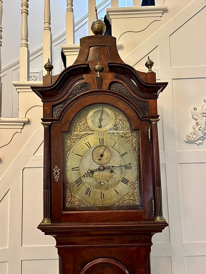 Antique Georgian John Taylor London Mahogany Longcase Grandfather Clock - Image 5