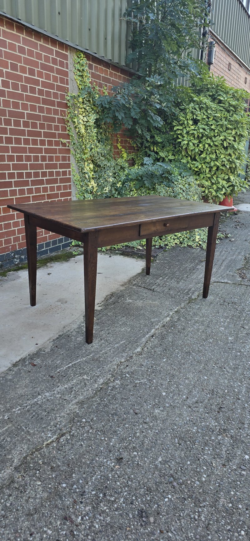 French Oak Farmhouse kitchen Refrectory Dining Table - Image 11