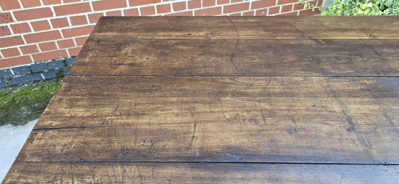 French Oak Farmhouse kitchen Refrectory Dining Table - Image 7