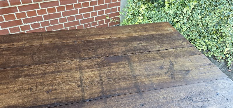 French Oak Farmhouse kitchen Refrectory Dining Table - Image 9
