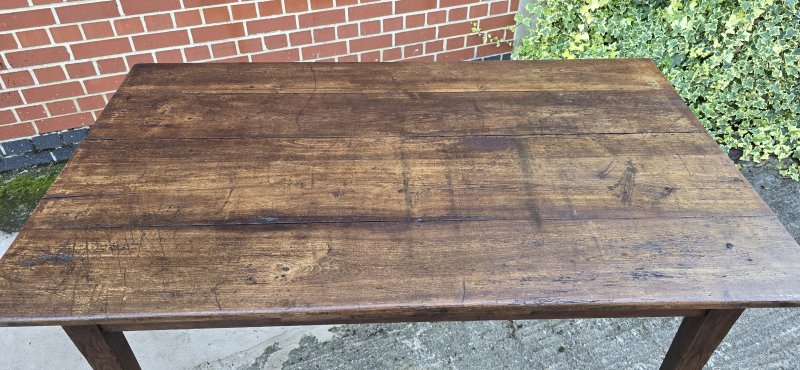 French Oak Farmhouse kitchen Refrectory Dining Table - Image 6