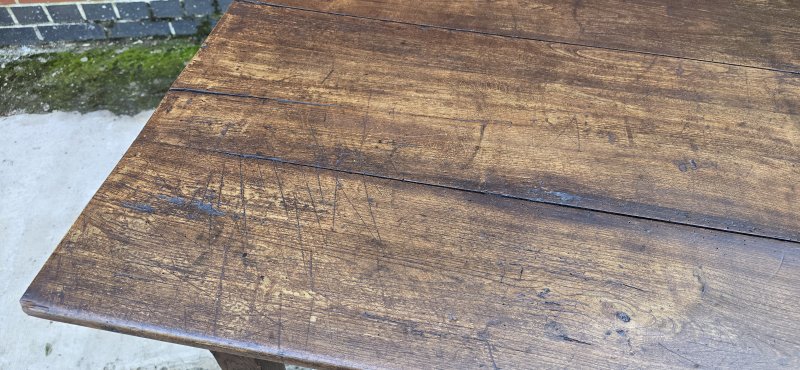 French Oak Farmhouse kitchen Refrectory Dining Table - Image 16
