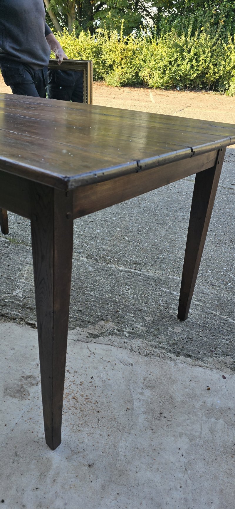 French Oak Farmhouse kitchen Refrectory Dining Table - Image 13
